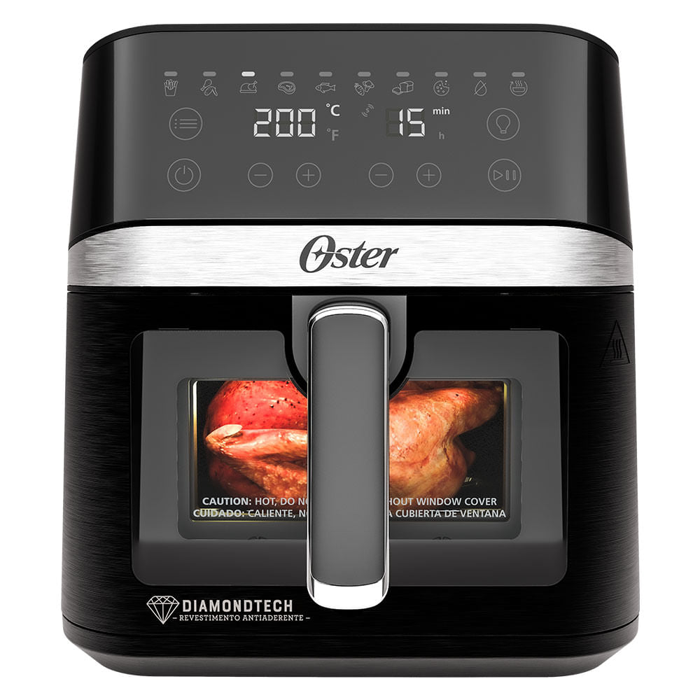 Fritadeira DiamondTech Oster 6L com Visor Transparente