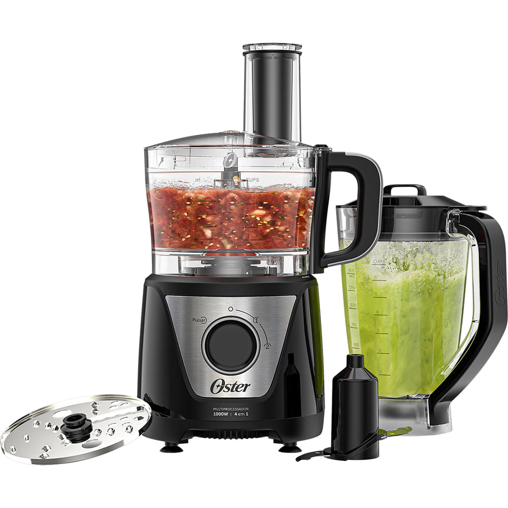Multiprocessador de Alimentos Black 4 em 1 Oster