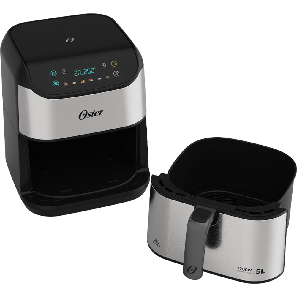Fritadeira Digital Inox Oster 5L com Painel Touch