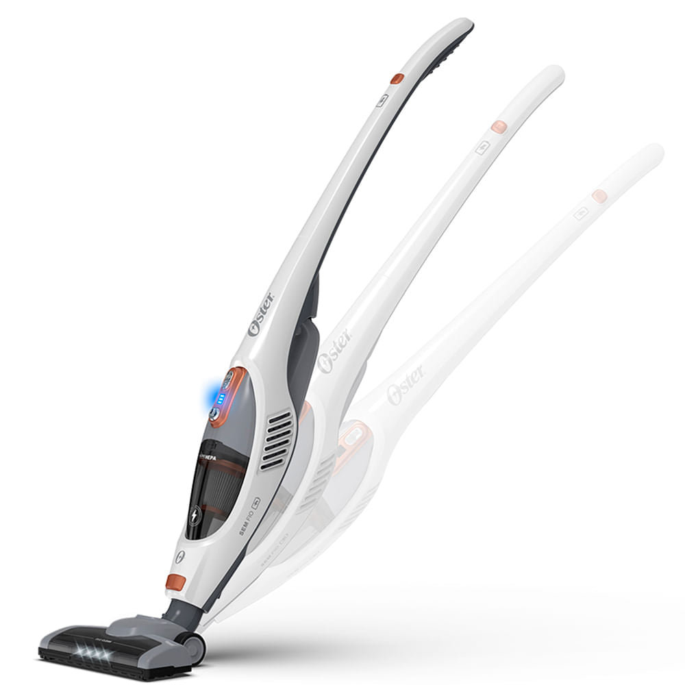 Aspirador de Pó Vertical Sem Fio Oster White Duo Clean 2 em 1 - Bateria