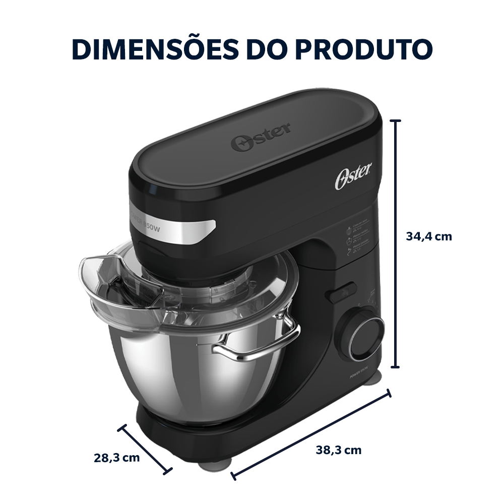Batedeira Planetária Oster Bowl Inox III