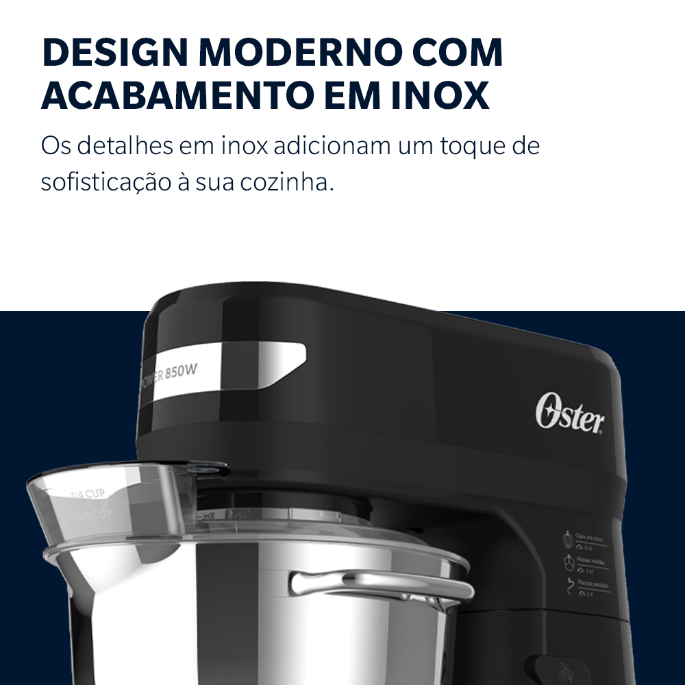 Batedeira Planetária Oster Bowl Inox III