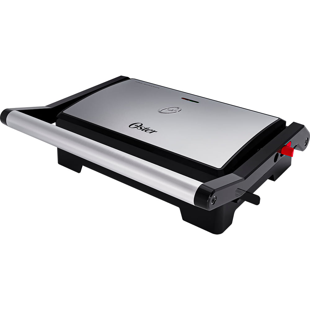 Kit Black Inox Oster - Cafeteira - Espumador de Leite - Mini Grill