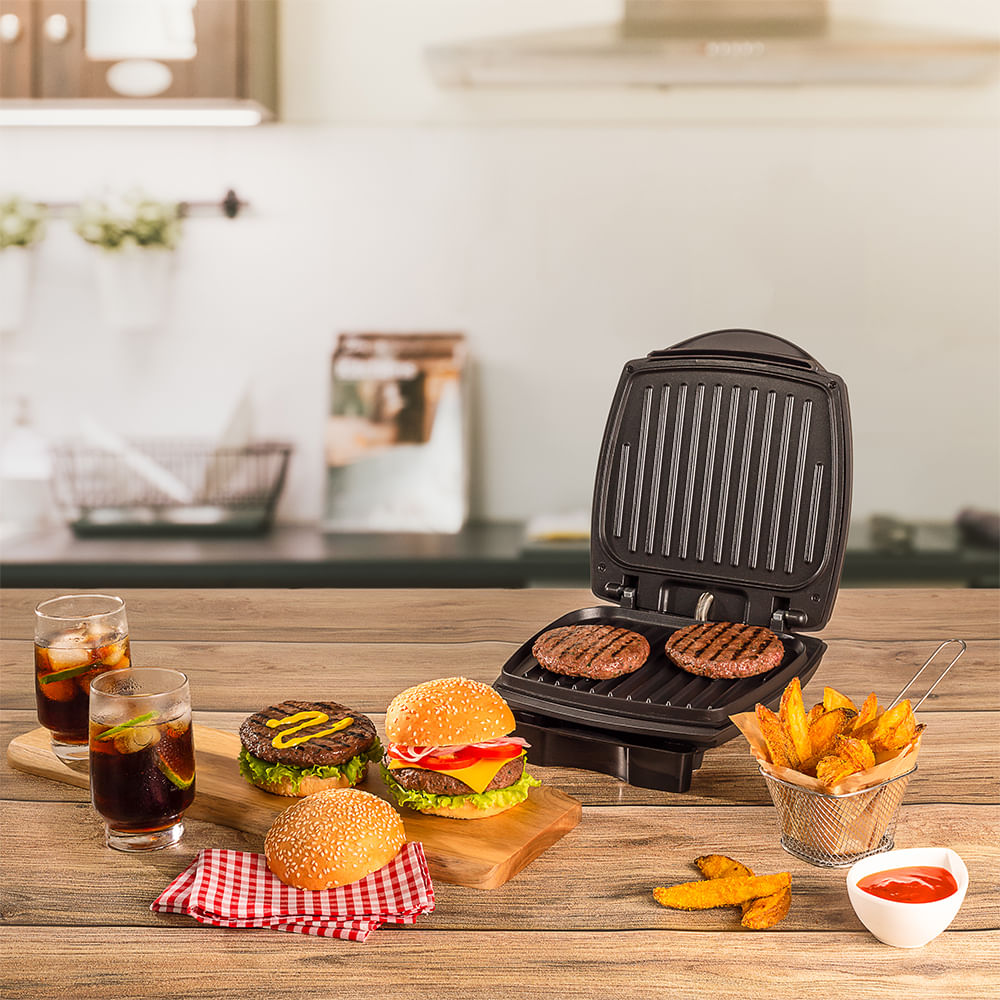 Grill Elétrico Burguer Oster 2 em 1 com Estufa