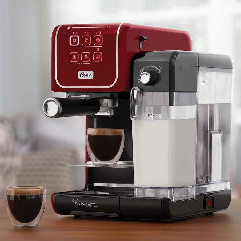Kit Cafeteira PrimaLatte Touch Red e Torradeira Oster