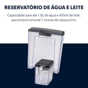 Cafeteira Espresso Oster Nova PrimaLatte Inox para Cápsula, Pó e Sachê