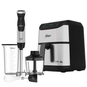 Kit Mixer Power 3 em 1 e Fritadeira Inox Digital 5L Oster
