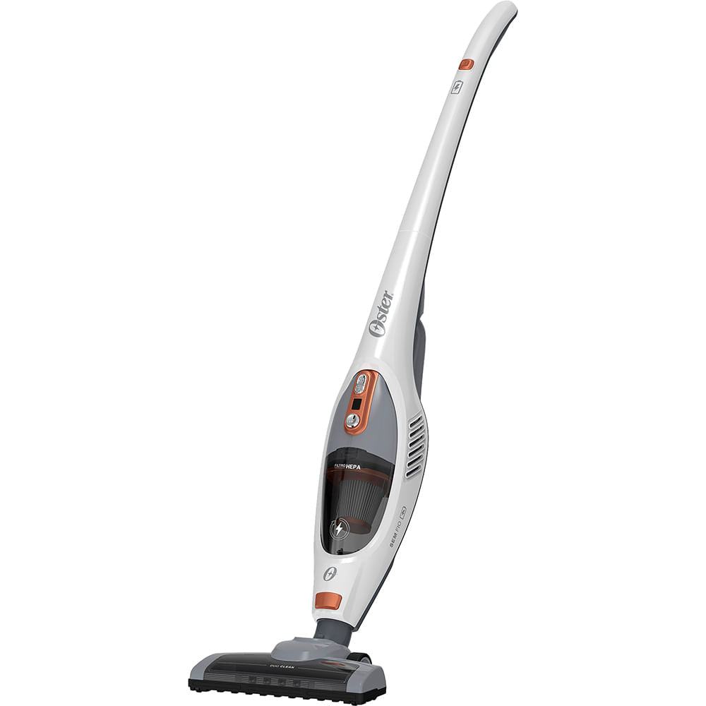 Aspirador de Pó Vertical Sem Fio Oster White Duo Clean 2 em 1 - Bateria