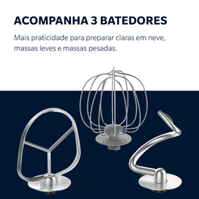 Batedeira Planetária Oster Bowl Inox III