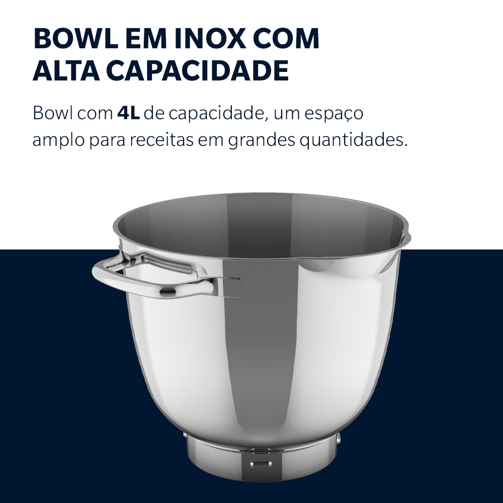 Batedeira Planetária Oster Bowl Inox III
