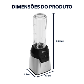 Blender Power Inox Oster com 2 Jarras To Go - 127V