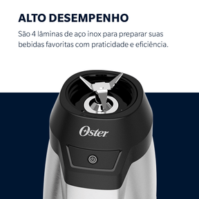 Blender Power Inox Oster com 2 Jarras To Go - 127V