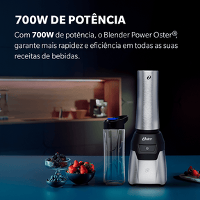Blender Power Inox Oster com 2 Jarras To Go - 127V