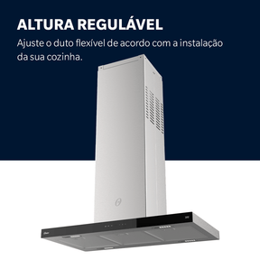 Coifa de Ilha Oster Inox Touch Control 90cm