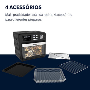 Forno e Fryer 15L Oster Multifunções Compact 10 em 1
