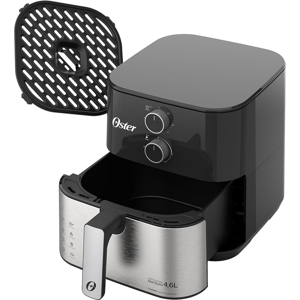 Kit Fritadeira Inox Compact 4,6L e Liquidificador 1400 Full Oster