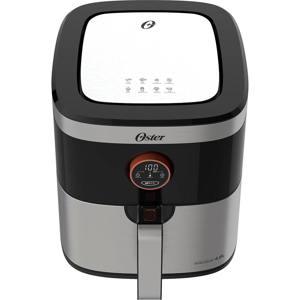 Fritadeira Sem Óleo 2 em 1 Black Inox 4,8L Oster