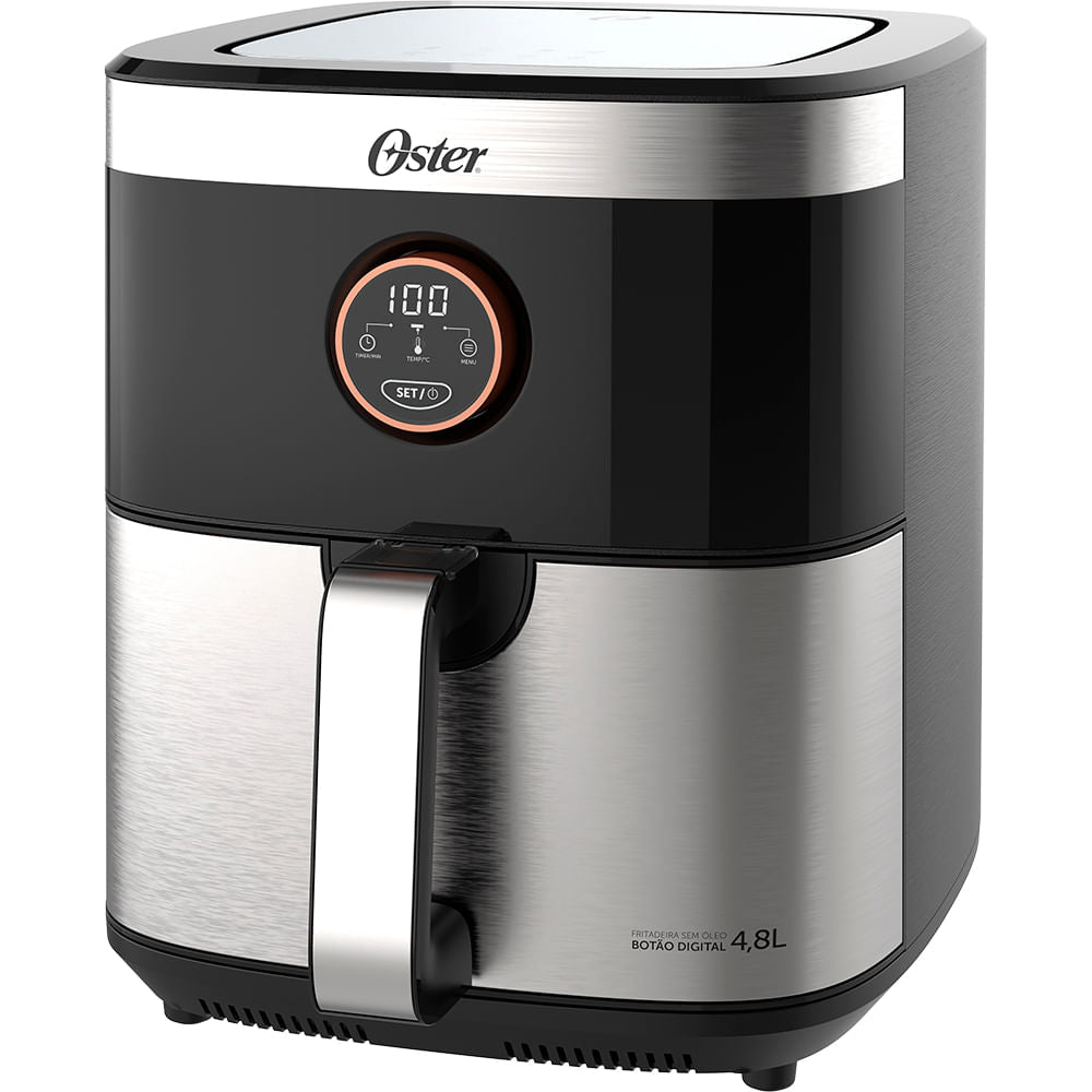 Fritadeira Sem Óleo 2 em 1 Black Inox 4,8L Oster