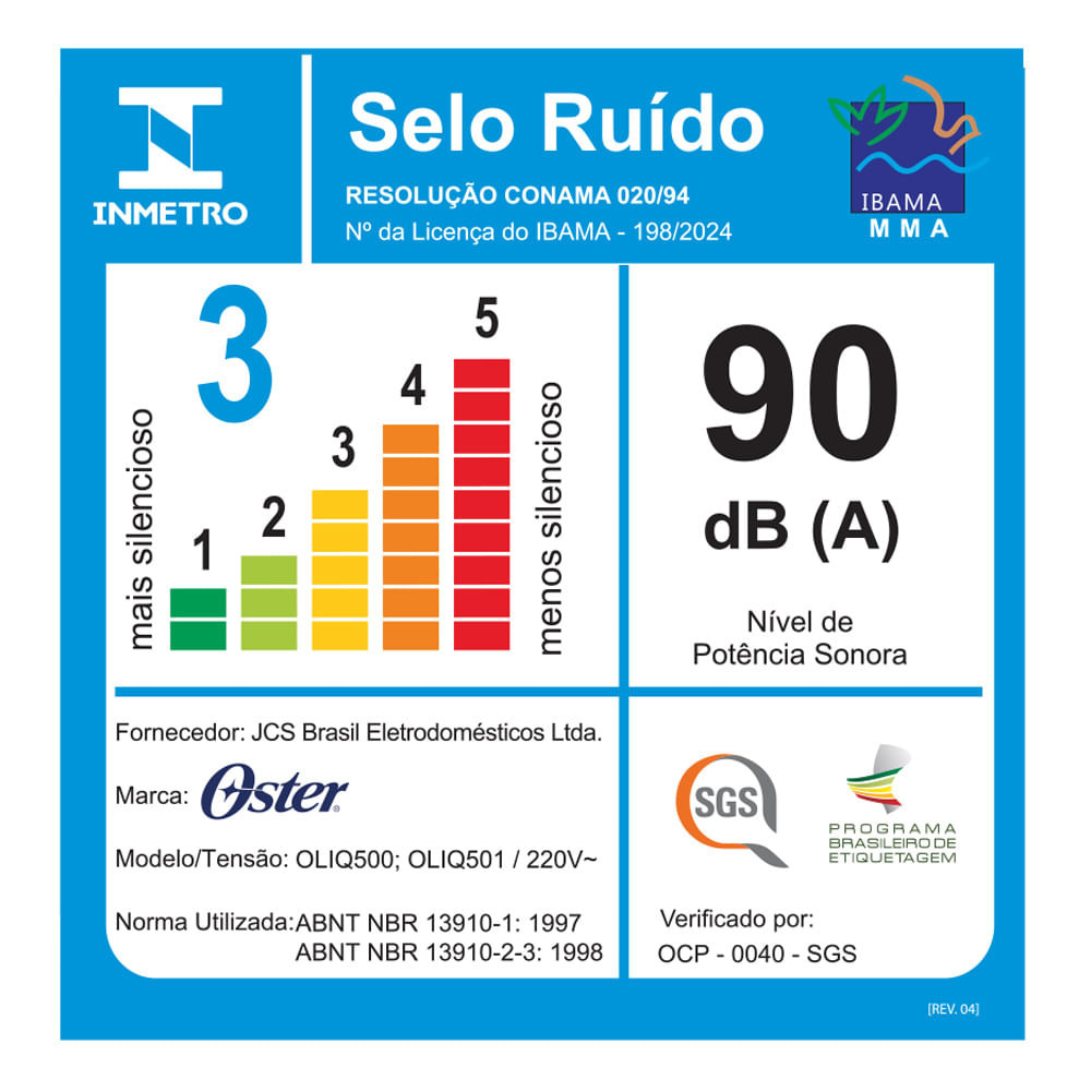Liquidificador Power Oster Vermelho 1,7L