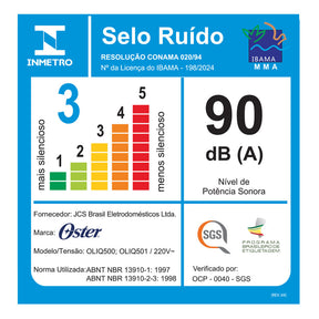 Liquidificador Power Oster Vermelho 1,7L