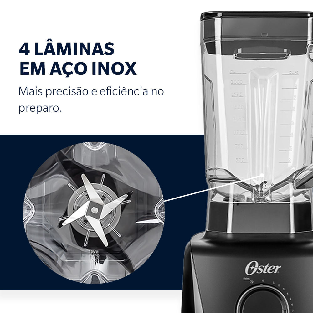 Liquidificador 1400 Full Oster Preto 3,2L