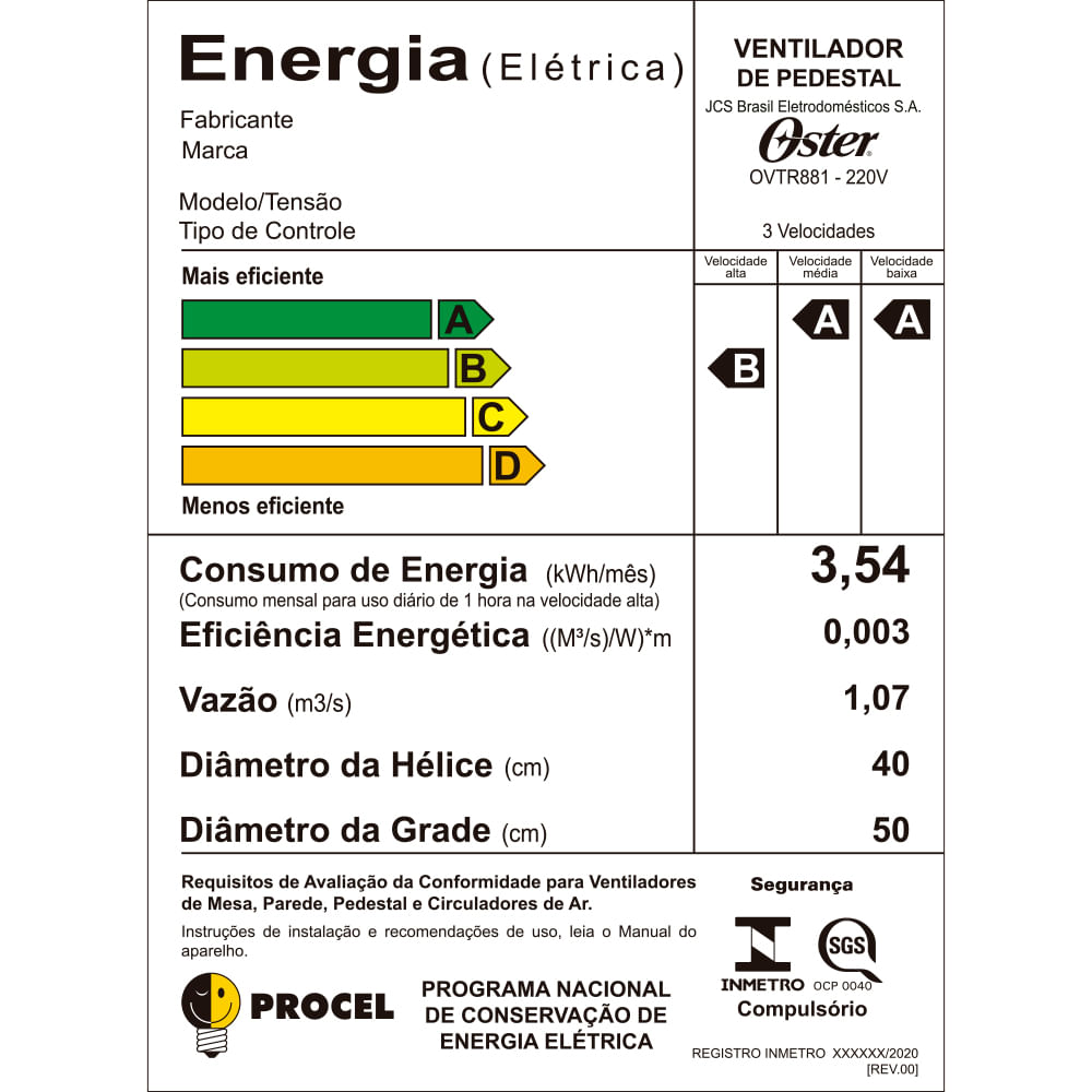 Ventilador de Coluna Oster Power Fresh