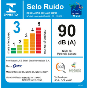 Liquidificador Power Oster Preto 2,2L
