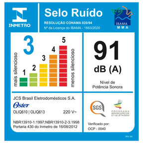 Liquidificador 1400 Full Oster Preto 3,2L