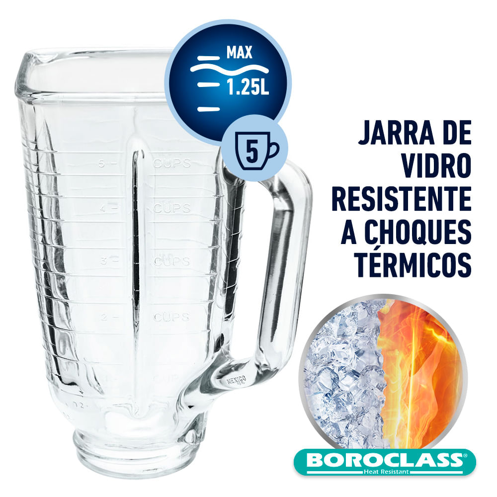 Liquidificador New Osterizer Clássico Black Oster 1,25L