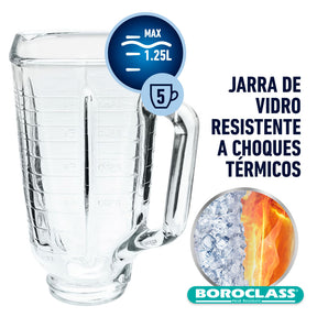 Liquidificador New Osterizer Clássico Black Oster 1,25L